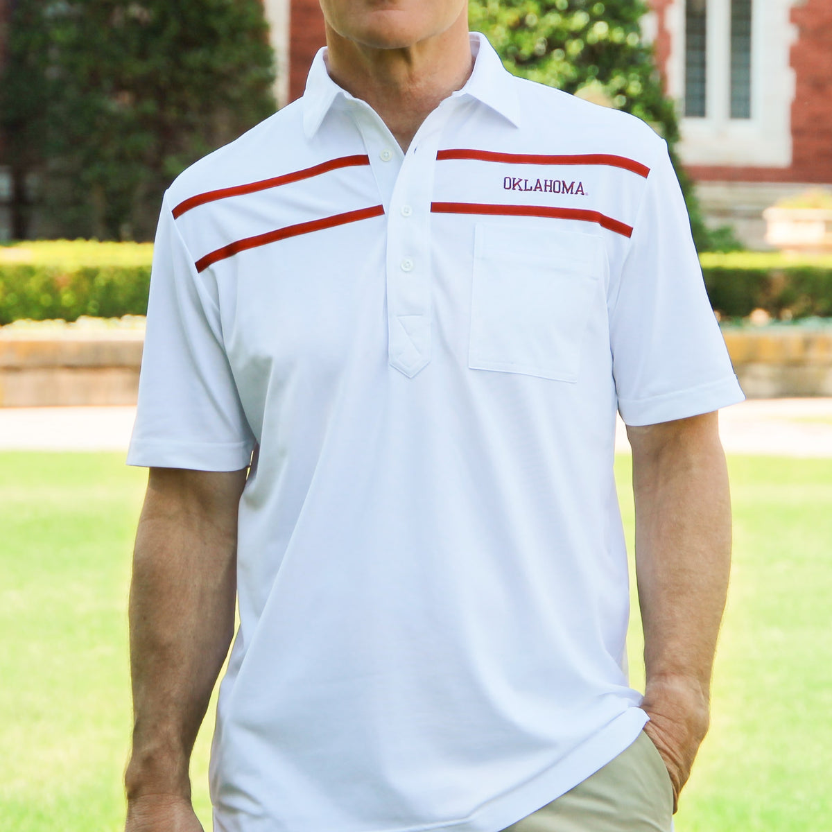1985 OU Coaches Polo | Red & West