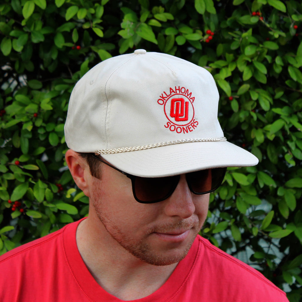 Cream-OU-Sooners-Disco-Logo-Performance-Rope-Hat