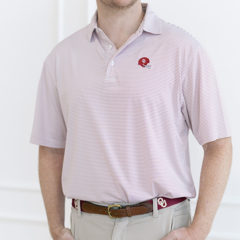 Oklahoma Sooners 1966 pinstripe gameday polo model