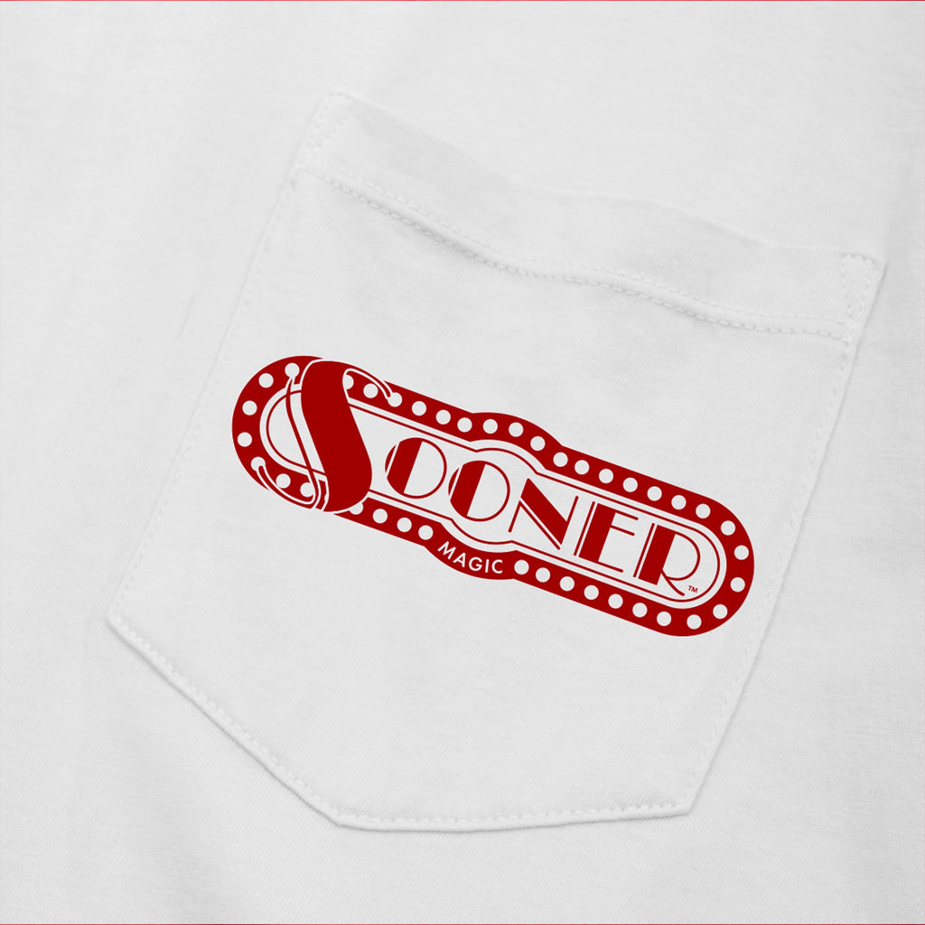 Front of white Sooner Magic Picket Tee