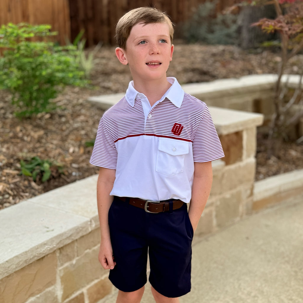 Youth vintage Oklahoma Sooners disco logo gameday polo