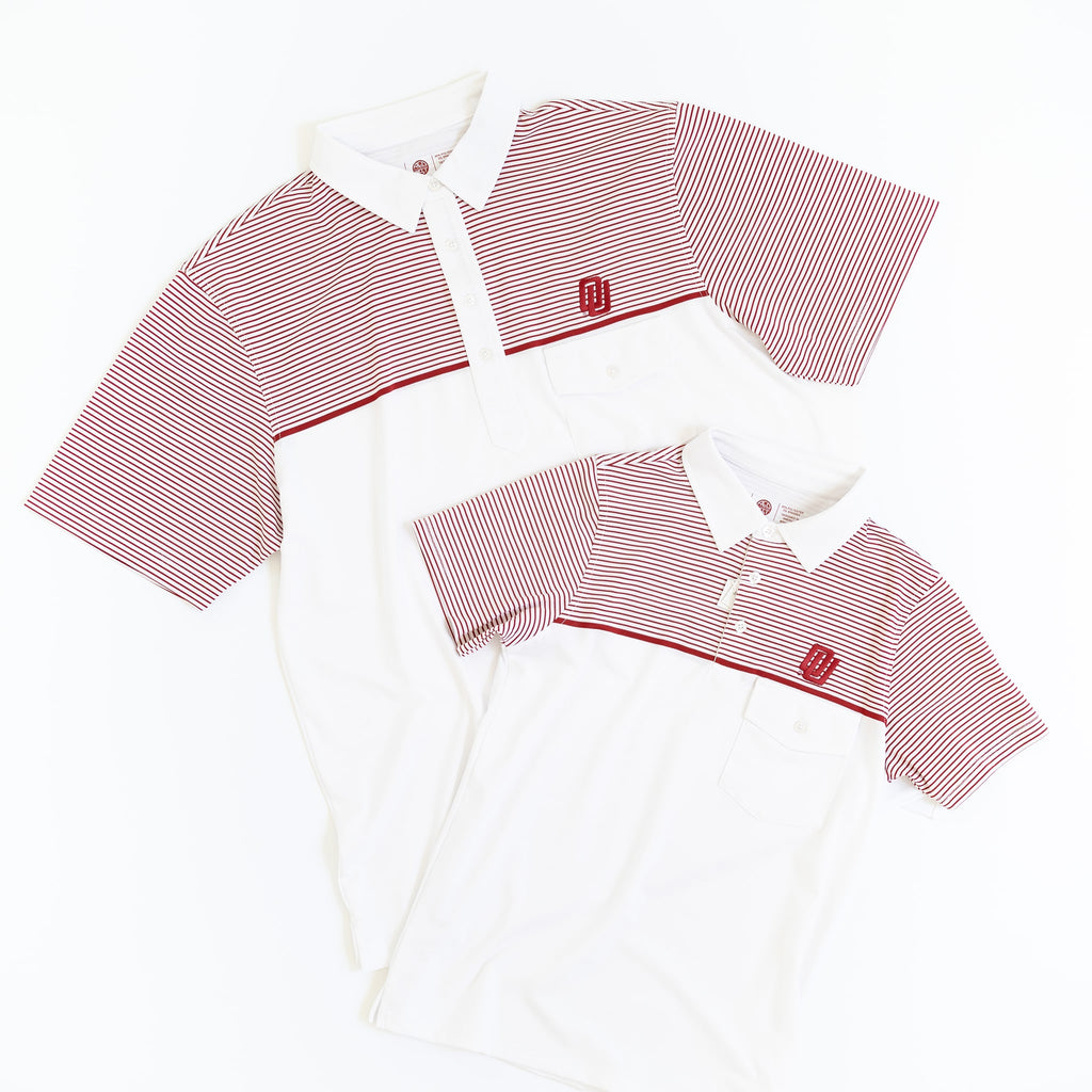 Youth vintage OU sooners disco logo gameday polo