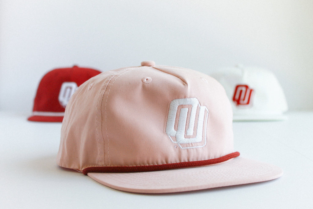 Oklahoma Sooners peach rope hat