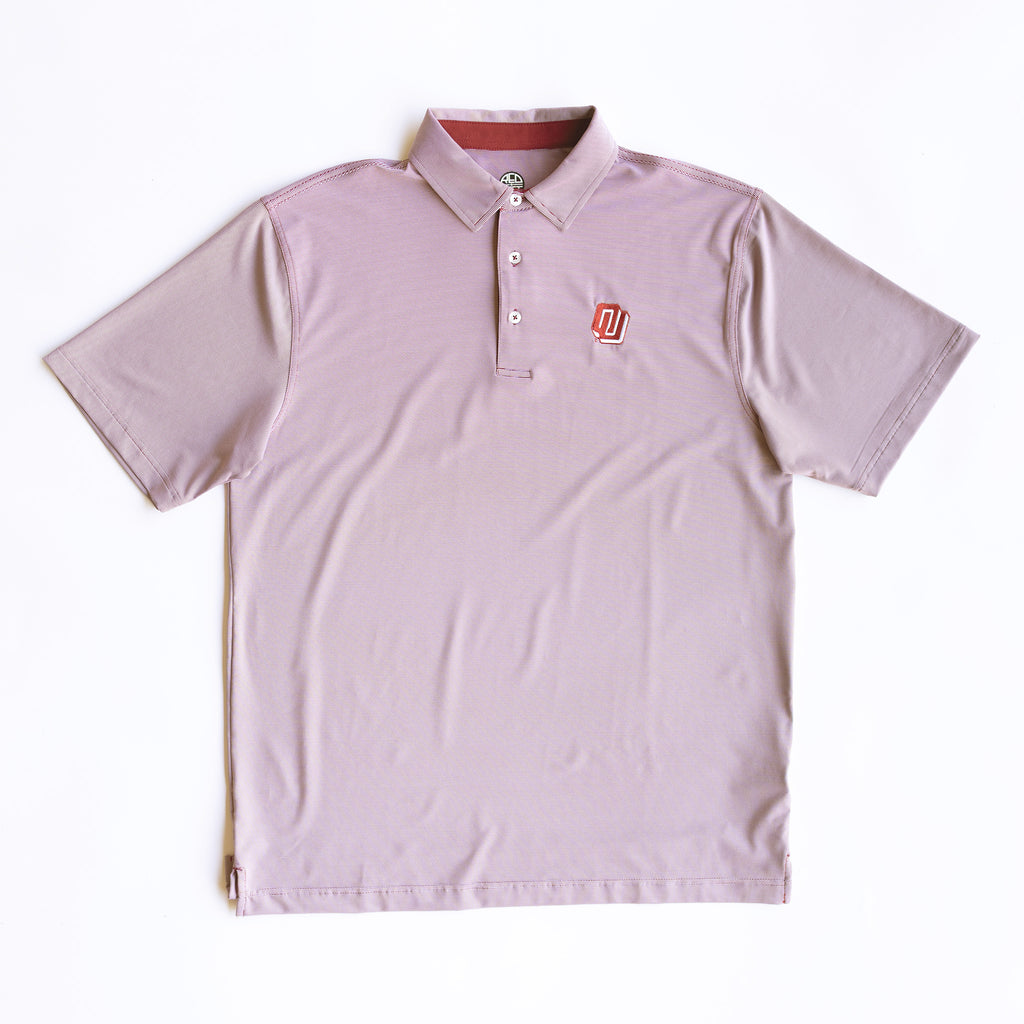 OU sooners mini stripe polo flatlay