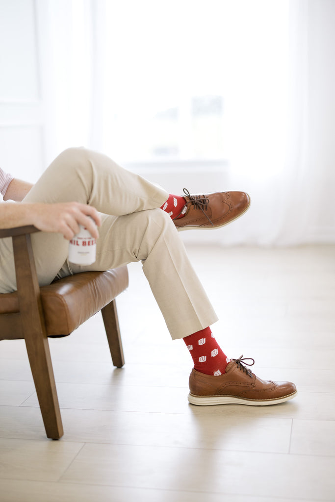 OU sooners turbo logo gameday socks