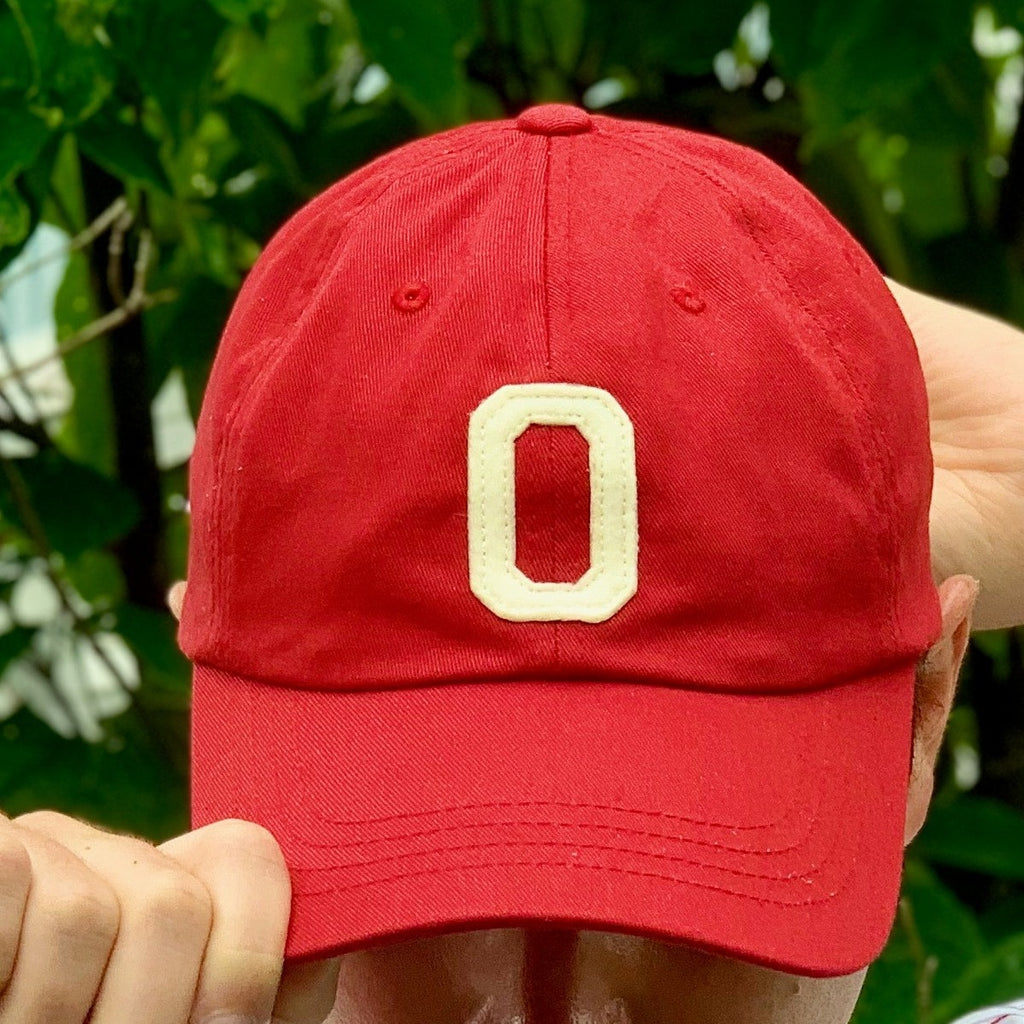 Red & West Oklahoma Sooners Crimson Block O Logo Adjustable Hat Front